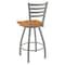 Holland Bar Stool Co 25" Swivel Counter Stool, Nickel Finish, Med Maple Seat X410 - alternate 2